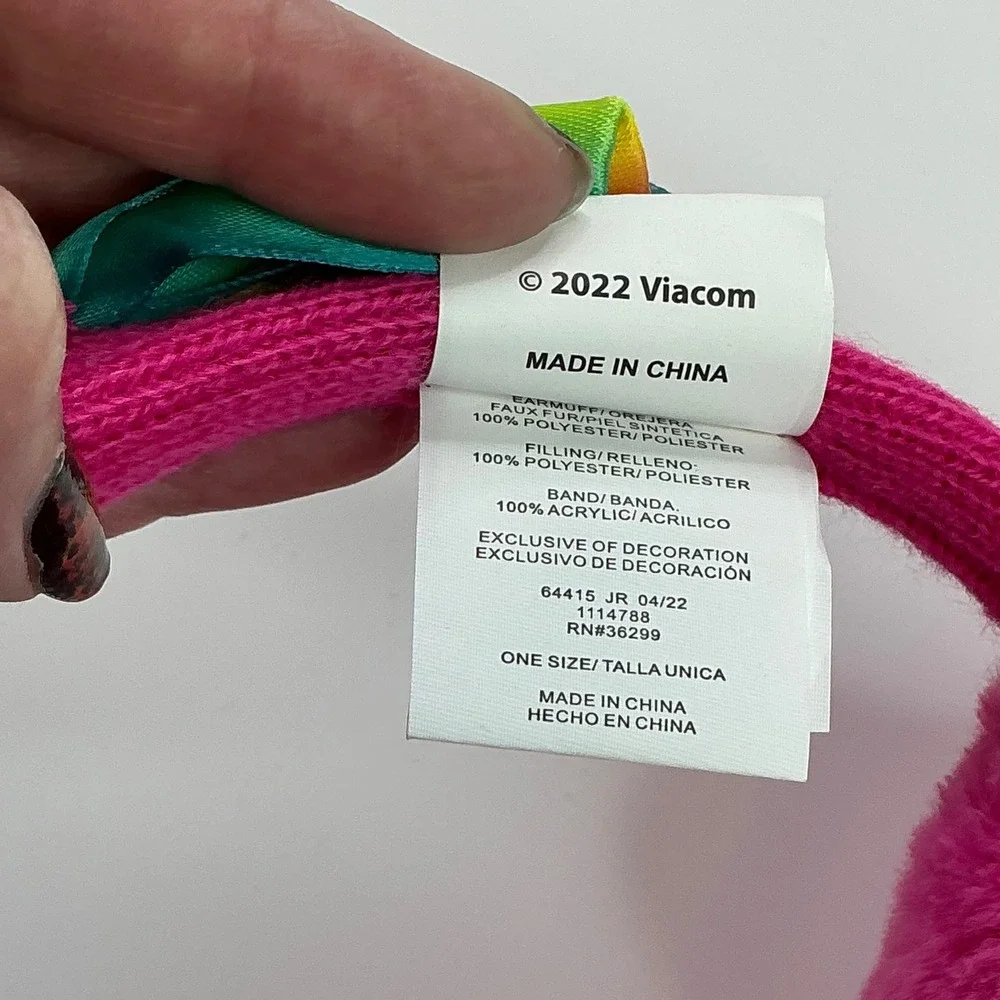 JoJo Siwa Pink Earmuffs Girls One Size Rainbow Bow Faux Fur JJFE2371TG